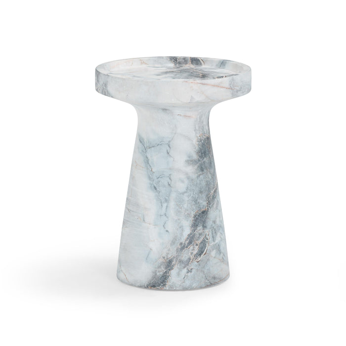 Zara Faux Aegean Marble Indoor/Outdoor Side Table - Home And Beyond