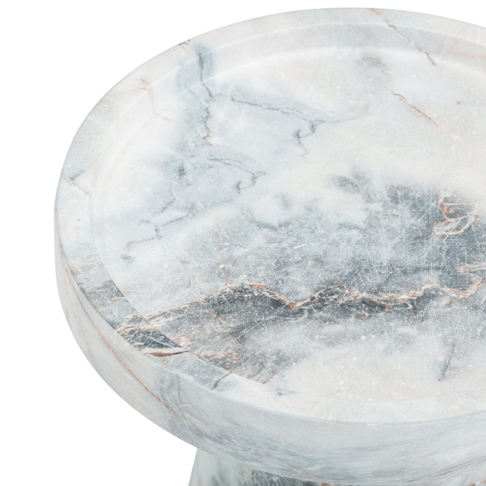 Zara Faux Aegean Marble Indoor/Outdoor Side Table - Home And Beyond