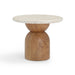 Cynthia Faux Travertine Concrete Indoor/Outdoor Side Table - Home And Beyond