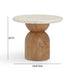 Cynthia Faux Travertine Concrete Indoor/Outdoor Side Table - Home And Beyond