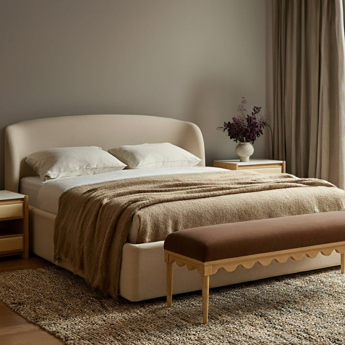 Oodle 56.5" Performance Vegan Mohair Bench - Home And Beyond