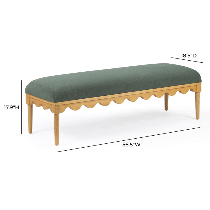 Oodle 56.5" Performance Vegan Mohair Bench - Home And Beyond