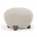 Pucker Warm Grey Performance Boucle Ottoman - Home And Beyond