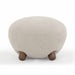 Pucker Warm Grey Performance Boucle Ottoman - Home And Beyond
