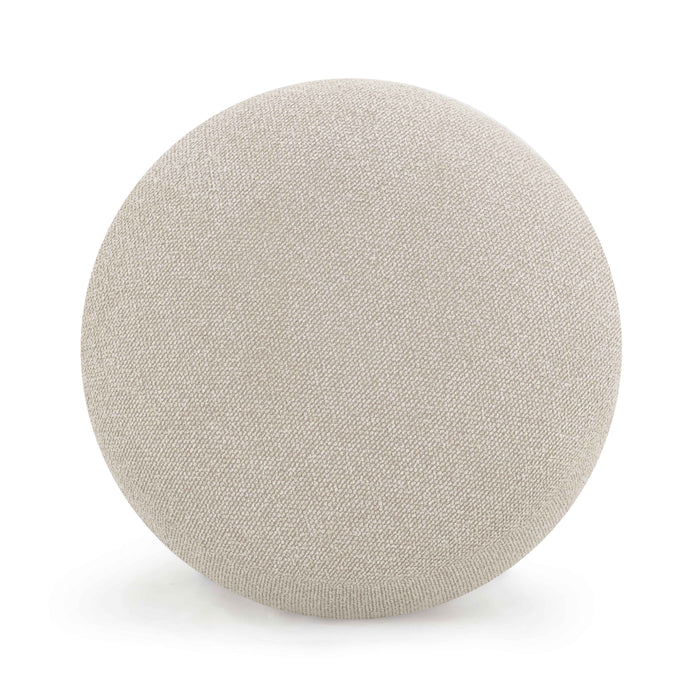 Pucker Warm Grey Performance Boucle Ottoman - Home And Beyond