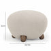 Pucker Warm Grey Performance Boucle Ottoman - Home And Beyond
