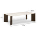 Restis 52" Cream Quartz Rectangular Coffee Table - Home And Beyond