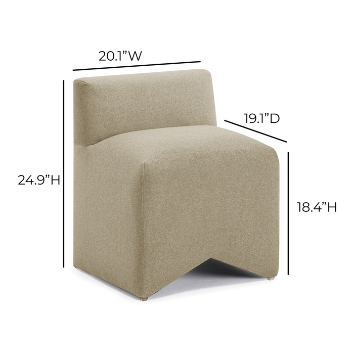 Pippa Taupe Performance Vegan Mohair Accent Stool - Home And Beyond