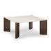 Restis 33.5" Cream Quartz Square Coffee Table - Home And Beyond