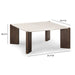 Restis 33.5" Cream Quartz Square Coffee Table - Home And Beyond