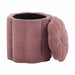 Fleur Textured Performance Velvet Storage Ottoman - Home And Beyond