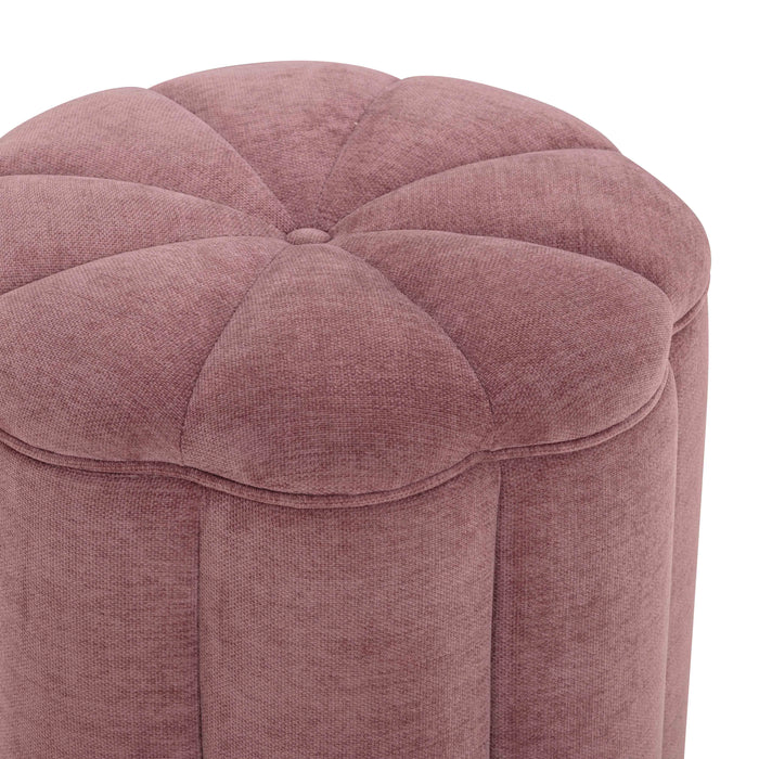 Fleur Textured Performance Velvet Storage Ottoman - Home And Beyond
