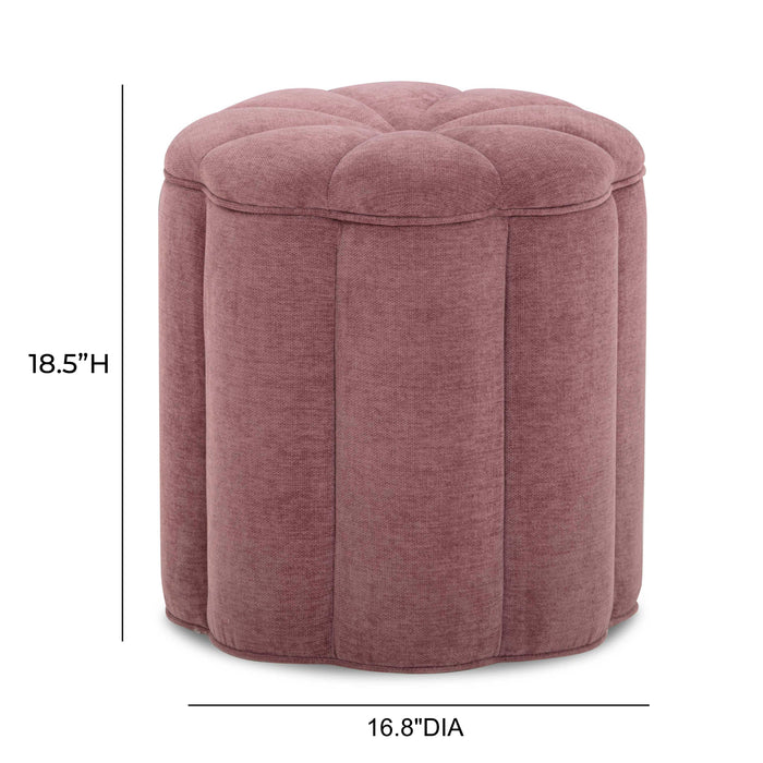 Fleur Textured Performance Velvet Storage Ottoman - Home And Beyond