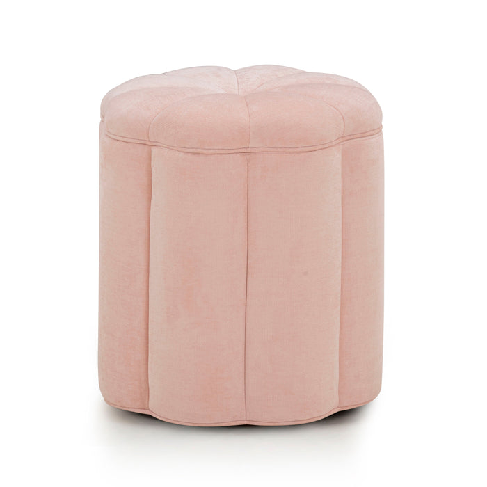 Fleur Textured Performance Velvet Storage Ottoman - Home And Beyond