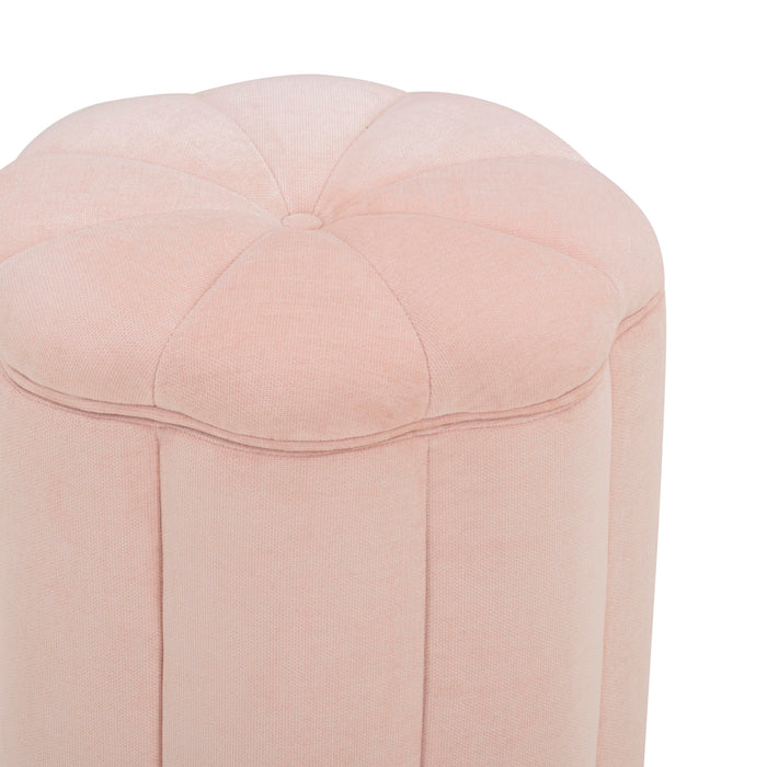 Fleur Textured Performance Velvet Storage Ottoman - Home And Beyond