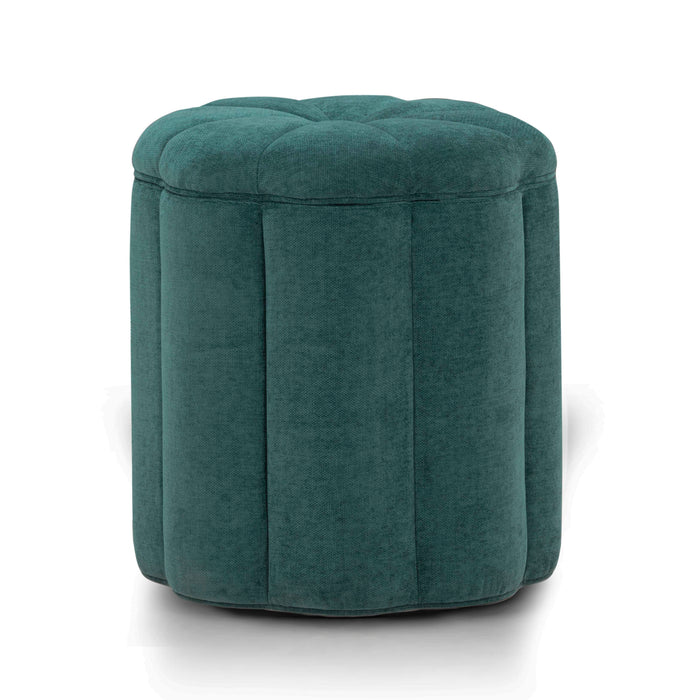 Fleur Textured Performance Velvet Storage Ottoman - Home And Beyond