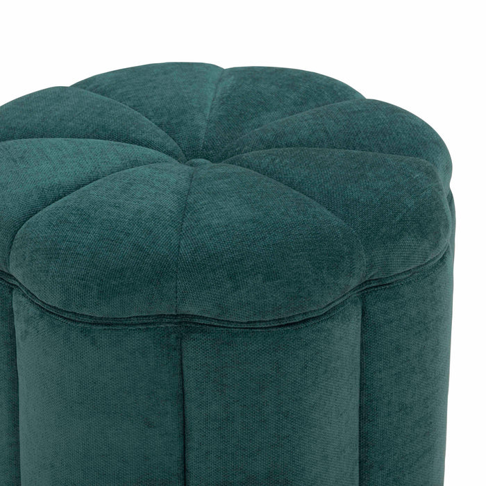 Fleur Textured Performance Velvet Storage Ottoman - Home And Beyond