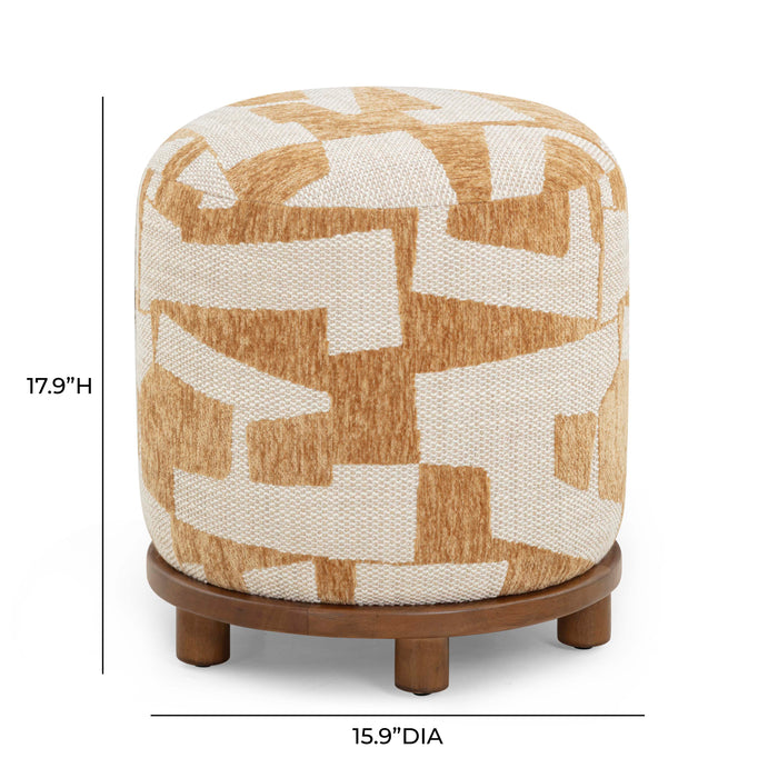 Bisou Performance Jacquard Ottoman - Home And Beyond