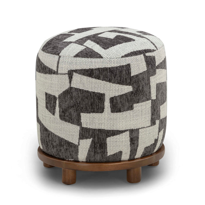 Bisou Performance Jacquard Ottoman - Home And Beyond