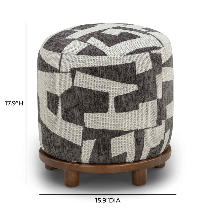 Bisou Performance Jacquard Ottoman - Home And Beyond