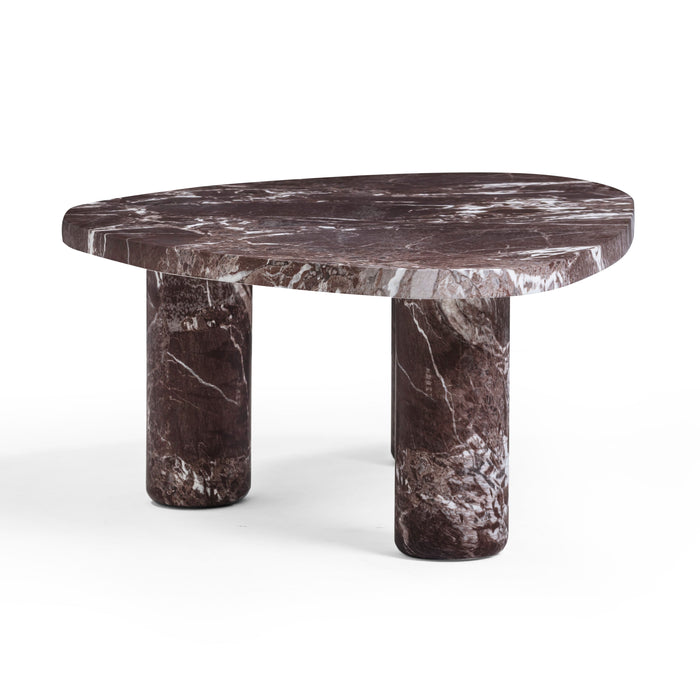 Libby Faux Red Levanto Marble Indoor/Outdoor Coffee Table (36"-48") - Home And Beyond