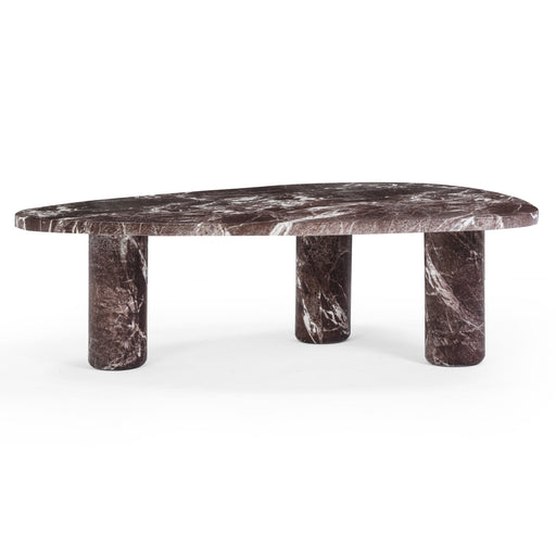 Libby Faux Red Levanto Marble Indoor/Outdoor Coffee Table (36"-48") - Home And Beyond