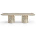 Tyche 55" Faux Travertine Indoor/Outdoor Concrete Rectangular Coffee Table - Home And Beyond