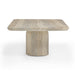 Tyche 55" Faux Travertine Indoor/Outdoor Concrete Rectangular Coffee Table - Home And Beyond