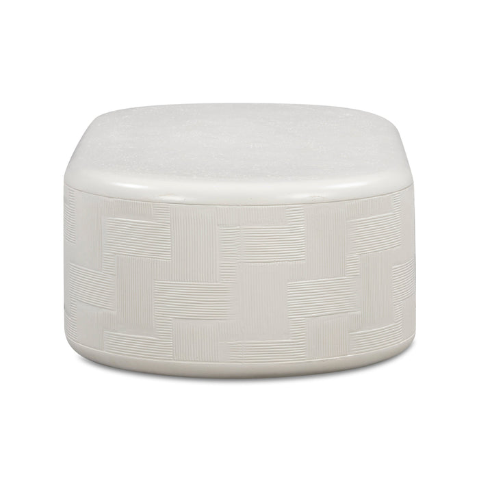 Suraya 55" Indoor/Outdoor Concrete Rounded Coffee Table - Home And Beyond