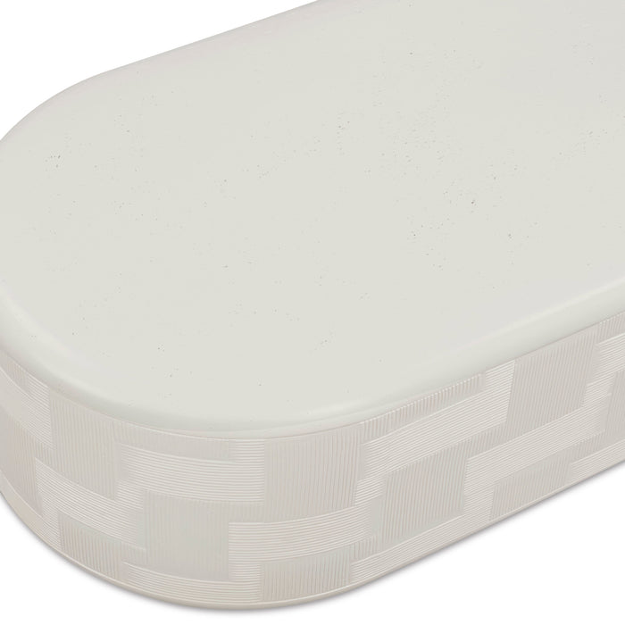 Suraya 55" Indoor/Outdoor Concrete Rounded Coffee Table - Home And Beyond