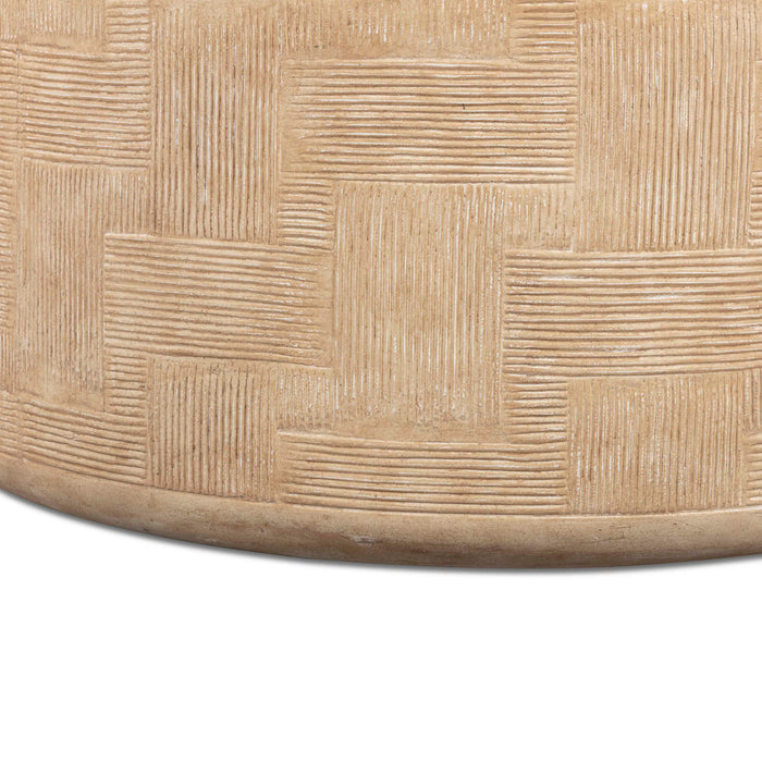 Suraya 55" Indoor/Outdoor Concrete Rounded Coffee Table - Home And Beyond