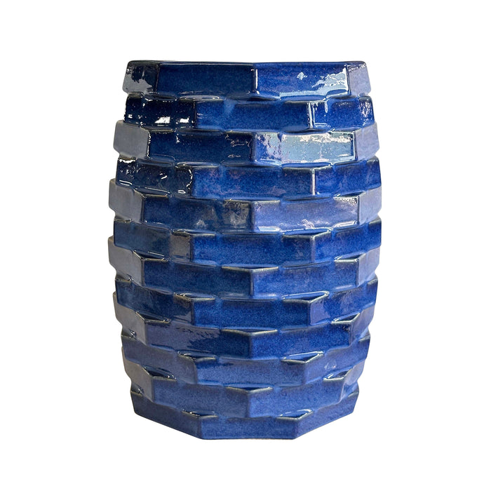 Trax Azul Blue Indoor/Outdoor Ceramic Side Table - Home And Beyond