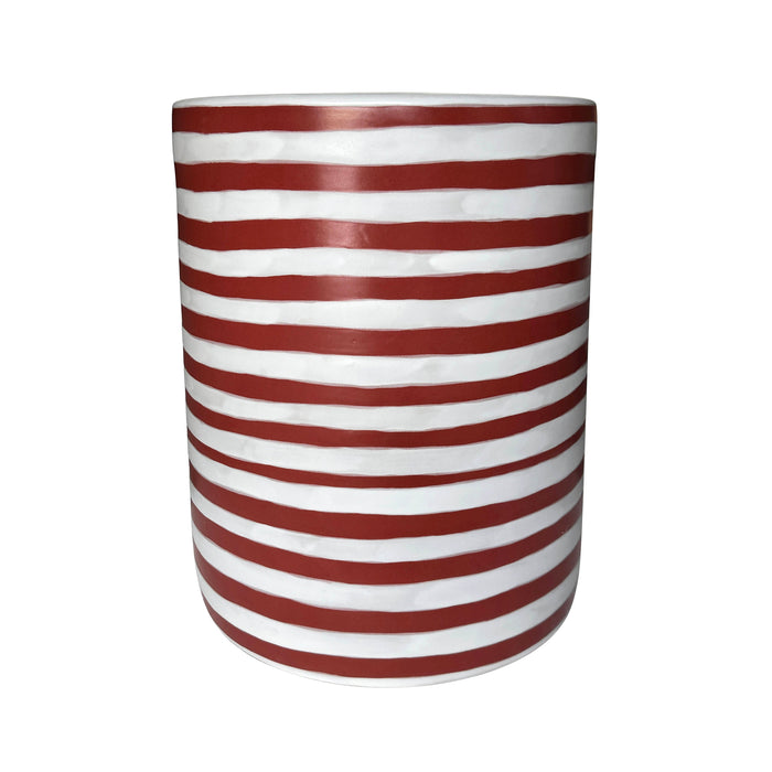 Tempest Indoor/Outdoor Ceramic Table in Stripes - Home And Beyond