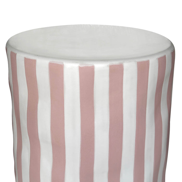 Tempest Indoor/Outdoor Ceramic Table in Stripes - Home And Beyond