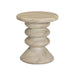 Hyre Faux Travertine Indoor/Outdoor Concrete Side Table - Home And Beyond
