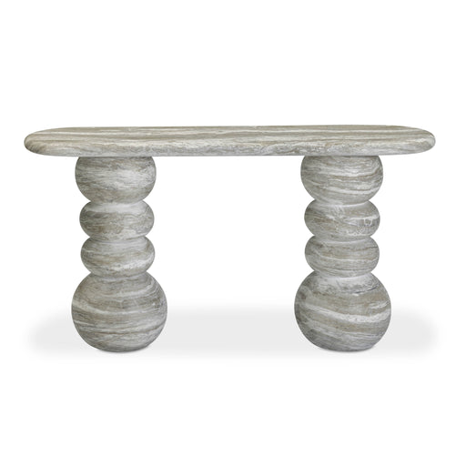 Hyre 59" Faux Stone Indoor/Outdoor Concrete Console Table - Home And Beyond
