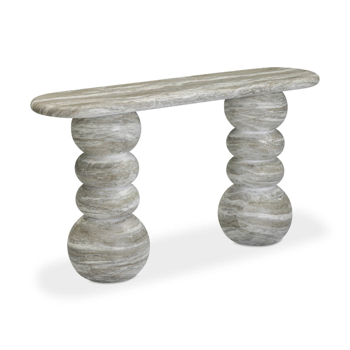 Hyre 59" Faux Stone Indoor/Outdoor Concrete Console Table - Home And Beyond