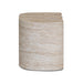 Thyme Faux Travertine Indoor/Outdoor Concrete Side Table - Home And Beyond