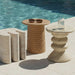 Hessa Indoor/Outdoor Concrete Chiseled Side Table - Home And Beyond