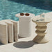 Hessa Indoor/Outdoor Concrete Chiseled Side Table - Home And Beyond