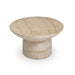 Sonia 51" Faux Travertine Indoor/Outdoor Concrete Coffee Table - Home And Beyond