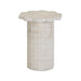 Blossom Faux Travertine Indoor/Outdoor Concrete Side Table - Home And Beyond