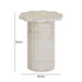 Blossom Faux Travertine Indoor/Outdoor Concrete Side Table - Home And Beyond