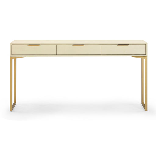 Pesce 59" Faux Shagreen 3-Drawer Console Table - Home And Beyond