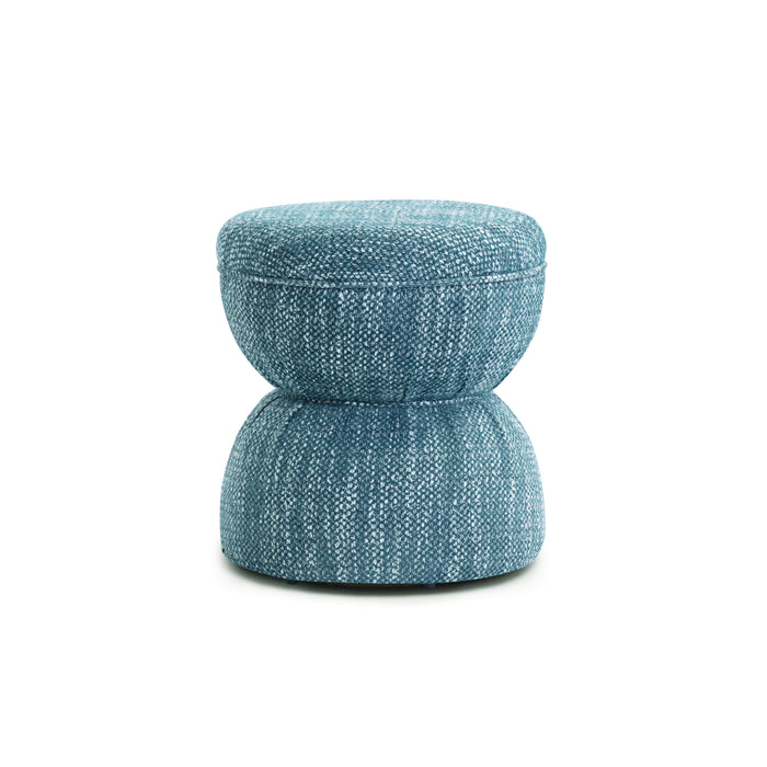 Tomlin Ruched Performance Fabric Game Ottoman - Home And Beyond