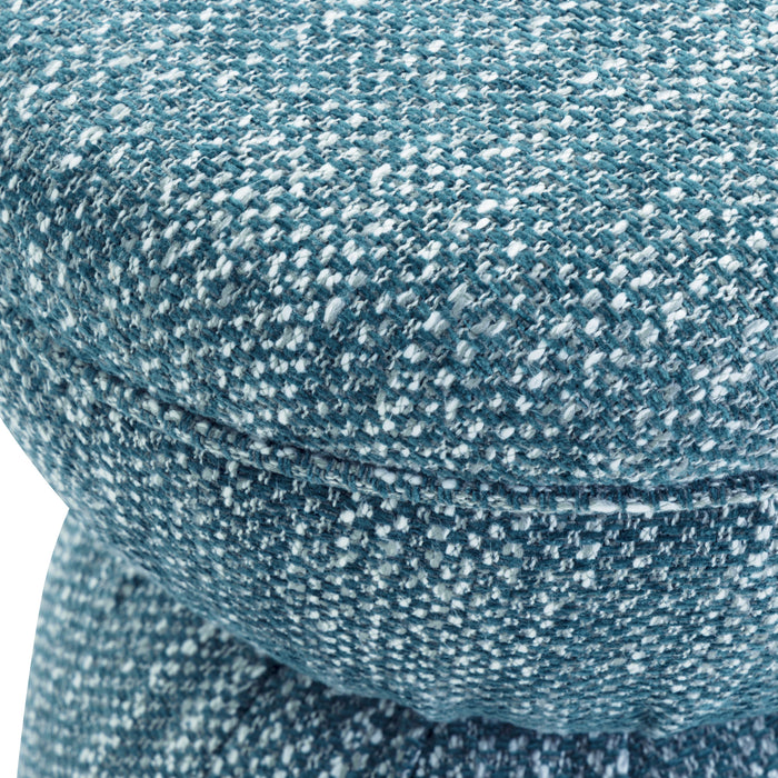 Tomlin Ruched Performance Fabric Game Ottoman - Home And Beyond