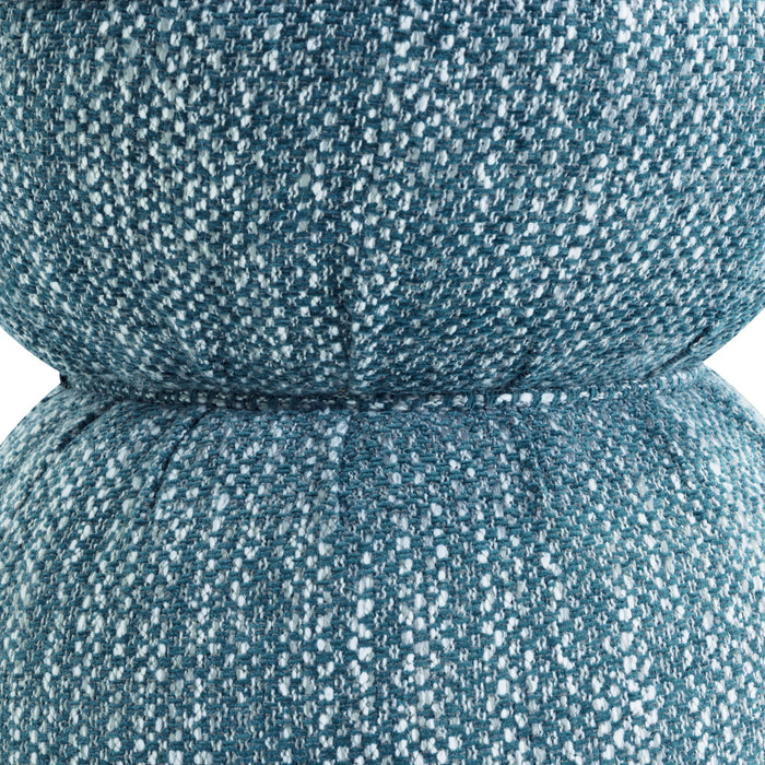 Tomlin Ruched Performance Fabric Game Ottoman - Home And Beyond