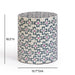 Lorna Capiz Shell Accent Stool - Home And Beyond