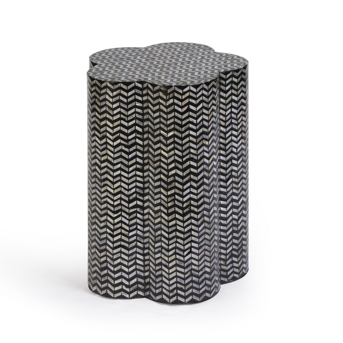 Truffle Black Mother of Pearl Shell Side Table - Home And Beyond