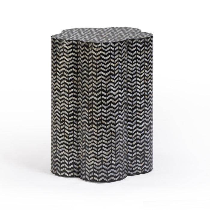 Truffle Black Mother of Pearl Shell Side Table - Home And Beyond